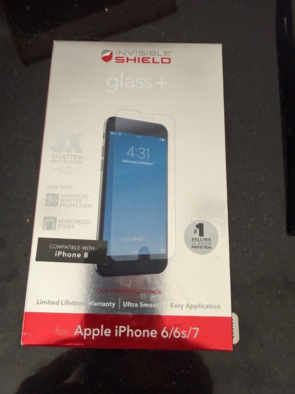 iPhone  Packaging. Invisible Shield Screen Protection. iPhone 6/6s/7 and 8